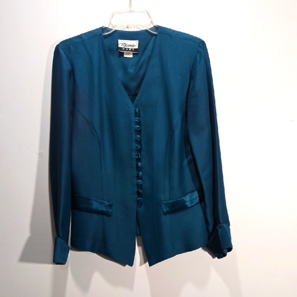 Vintage Marnie West Teal Top 8